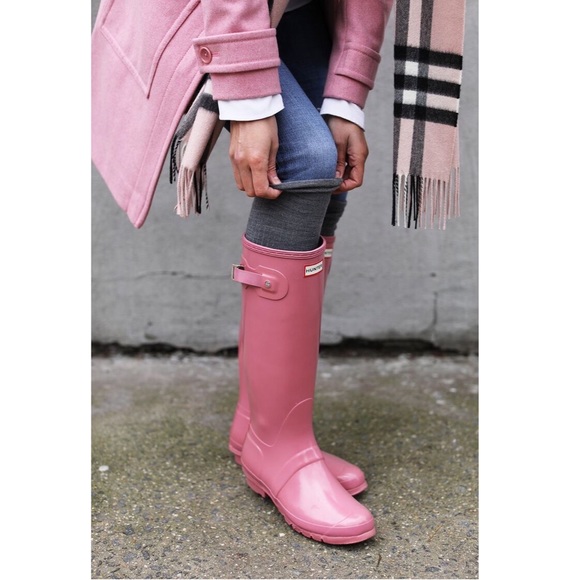 baby pink hunter boots